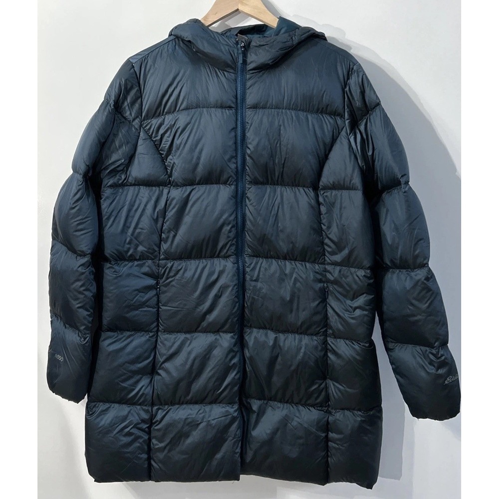 Women's Eddie Bauer Luna Peak 550 Down Parka EB550 Hooded Puffer Coat‎ Sz XL